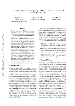 Annotation alignment: Comparing LLM and human annotations of
  conversational safety