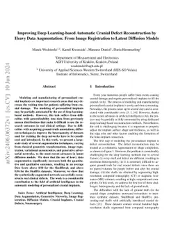 Improving Deep Learning-based Automatic Cranial Defect Reconstruction by
  Heavy Data Augmentation: From Image Registration to Latent Diffusion Models