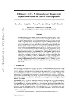 STimage-1K4M: A histopathology image-gene expression dataset for spatial
  transcriptomics
