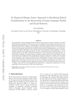 An Empirical Design Justice Approach to Identifying Ethical
  Considerations in the Intersection of Large Language Models and Social
  Robotics