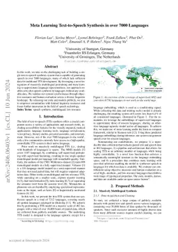 Meta Learning Text-to-Speech Synthesis in over 7000 Languages