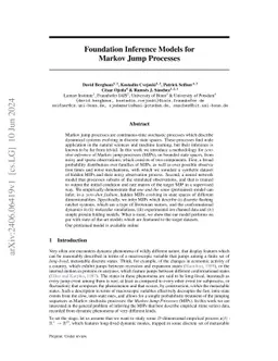Foundation Inference Models for Markov Jump Processes
