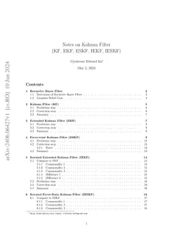 Notes on Kalman Filter (KF, EKF, ESKF, IEKF, IESKF)