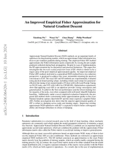 An Improved Empirical Fisher Approximation for Natural Gradient Descent