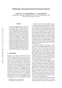 Multimodal Contextualized Semantic Parsing from Speech