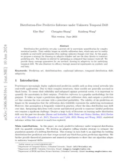 Distribution-Free Predictive Inference under Unknown Temporal Drift