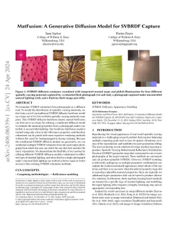 MatFusion: A Generative Diffusion Model for SVBRDF Capture