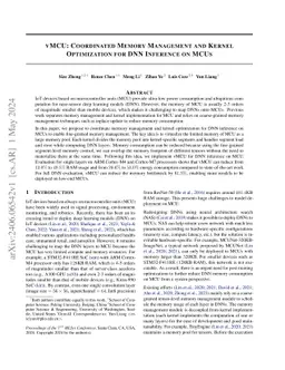 vMCU: Coordinated Memory Management and Kernel Optimization for DNN
  Inference on MCUs