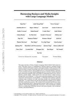 Harnessing Business and Media Insights with Large Language Models