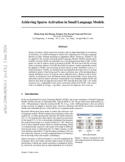 Achieving Sparse Activation in Small Language Models