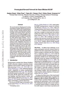 Prototypical Reward Network for Data-Efficient RLHF