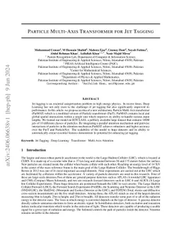 Particle Multi-Axis Transformer for Jet Tagging