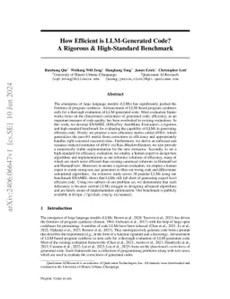 How Efficient is LLM-Generated Code? A Rigorous & High-Standard Benchmark