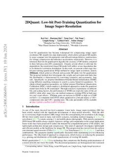2DQuant: Low-bit Post-Training Quantization for Image Super-Resolution