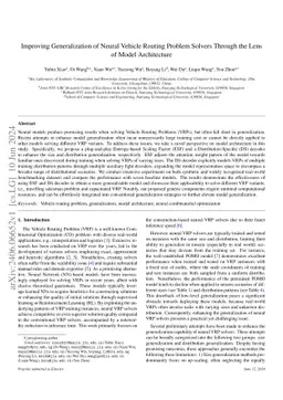 Improving Generalization of Neural Vehicle Routing Problem Solvers Through the Lens of Model Architecture