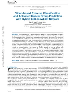Video-based Exercise Classification and Activated Muscle Group Prediction with Hybrid X3D-SlowFast Network