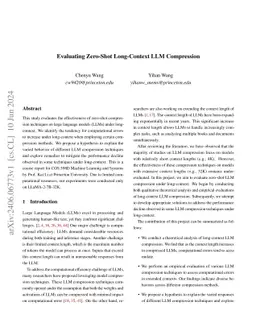 Evaluating Zero-Shot Long-Context LLM Compression