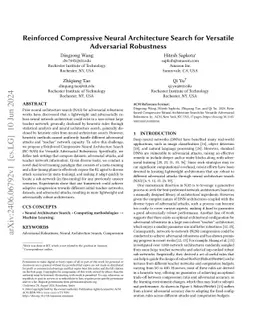 Reinforced Compressive Neural Architecture Search for Versatile
  Adversarial Robustness