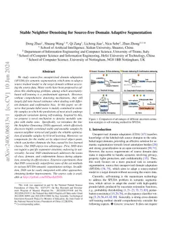 Stable Neighbor Denoising for Source-free Domain Adaptive Segmentation
