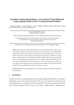 Eyeballing Combinatorial Problems: A Case Study of Using Multimodal
  Large Language Models to Solve Traveling Salesman Problems