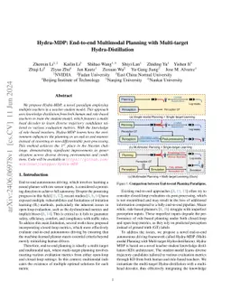 Hydra-MDP: End-to-end Multimodal Planning with Multi-target
  Hydra-Distillation