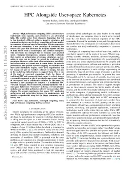 HPC Alongside User-space Kubernetes