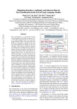Mitigating Boundary Ambiguity and Inherent Bias for Text Classification
  in the Era of Large Language Models