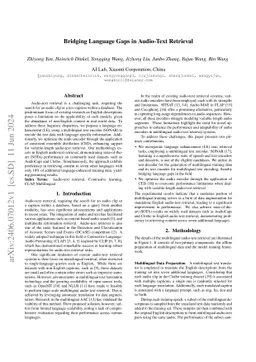 Bridging Language Gaps in Audio-Text Retrieval