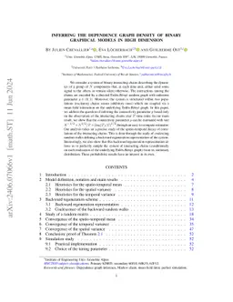 Inferring the dependence graph density of binary graphical models in
  high dimension