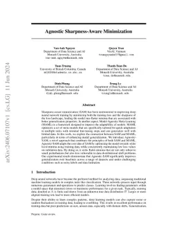 Agnostic Sharpness-Aware Minimization