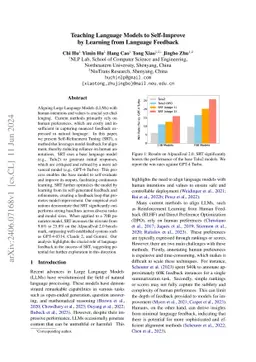 Teaching Language Models to Self-Improve by Learning from Language
  Feedback