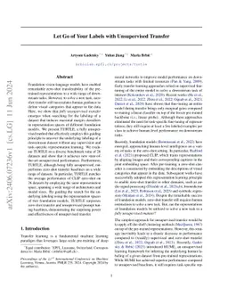 Let Go of Your Labels with Unsupervised Transfer