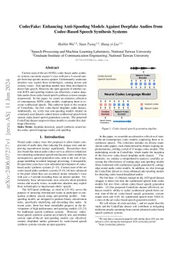 CodecFake: Enhancing Anti-Spoofing Models Against Deepfake Audios from
  Codec-Based Speech Synthesis Systems