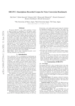 SRC4VC: Smartphone-Recorded Corpus for Voice Conversion Benchmark