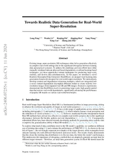 Towards Realistic Data Generation for Real-World Super-Resolution
