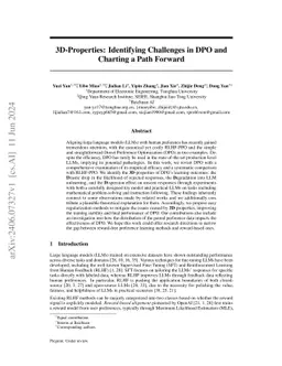 3D-Properties: Identifying Challenges in DPO and Charting a Path Forward