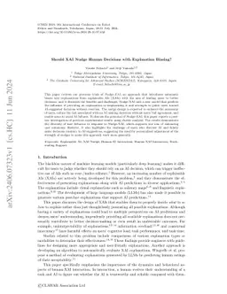 Should XAI Nudge Human Decisions with Explanation Biasing?