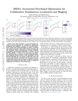 iMESA: Incremental Distributed Optimization for Collaborative
  Simultaneous Localization and Mapping