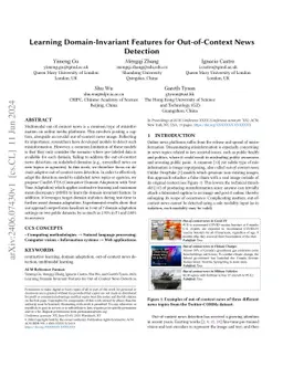 Learning Domain-Invariant Features for Out-of-Context News Detection