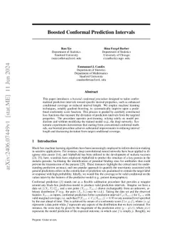 Boosted Conformal Prediction Intervals