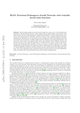 fKAN: Fractional Kolmogorov-Arnold Networks with trainable Jacobi basis
  functions