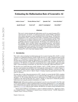 Estimating the Hallucination Rate of Generative AI