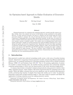 A Multi-Armed Bandit Approach to Online Selection and Evaluation of Generative Models