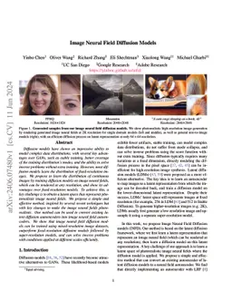 Image Neural Field Diffusion Models