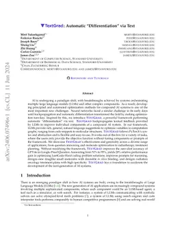 TextGrad: Automatic "Differentiation" via Text