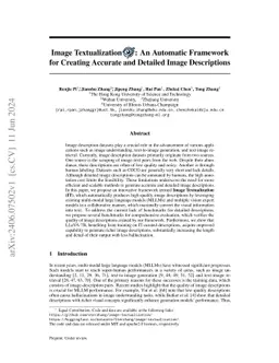 Image Textualization: An Automatic Framework for Creating Accurate and
  Detailed Image Descriptions