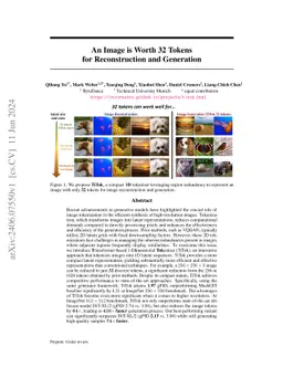 An Image is Worth 32 Tokens for Reconstruction and Generation