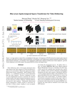 Blur-aware Spatio-temporal Sparse Transformer for Video Deblurring