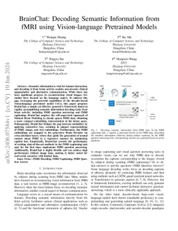 BrainChat: Decoding Semantic Information from fMRI using Vision-language
  Pretrained Models