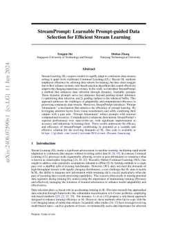 StreamFP: Learnable Fingerprint-guided Data Selection for Efficient Stream Learning